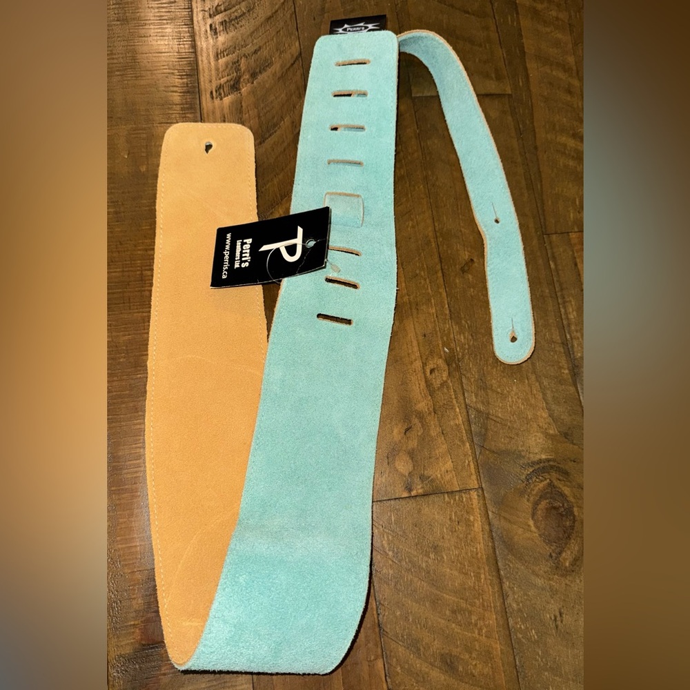 Perri’s Leather Suede Guitar Strap - Teal